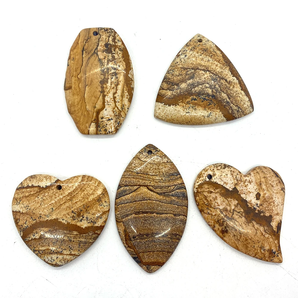5pcs Wholesale Fashion Natural Stone Drawing Stone Geometric Love Pendant Charm Suitable for Necklace Jewelry Handmade Making
5pcs Wholesale Fashion Natural Stone Drawing Stone Geometric Love Pendant Charm Suitable for Necklace Jewelry Handmade Making