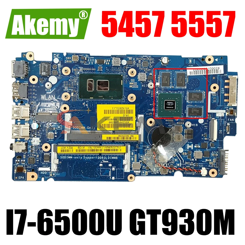 Akemy I7-6500U GT930M 4GB FOR Dell Inspiron 5457 5557 Motherboard BAV00 LA-D051P CN-02XPMY 2XPMY Mainboard 100%TESTED
Akemy I7-6500U GT930M 4GB FOR Dell Inspiron 5457 5557 Motherboard BAV00 LA-D051P CN-02XPMY 2XPMY Mainboard 100%TESTED