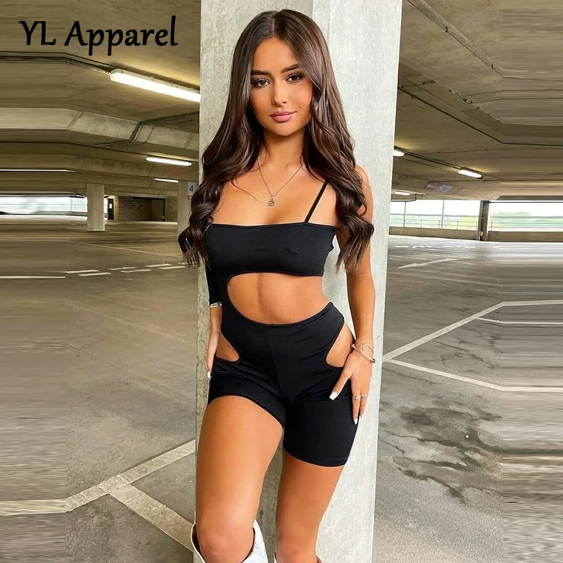 Sexy Solid Black Hollow Out Summer Playsuits 2022 Women's Outfits Nightclub Wear One Shoulder Shleeveless Rompers Short Jumpsuit
Sexy Solid Black Hollow Out Summer Playsuits 2022 Women's Outfits Nightclub Wear One Shoulder Shleeveless Rompers Short Jumpsuit