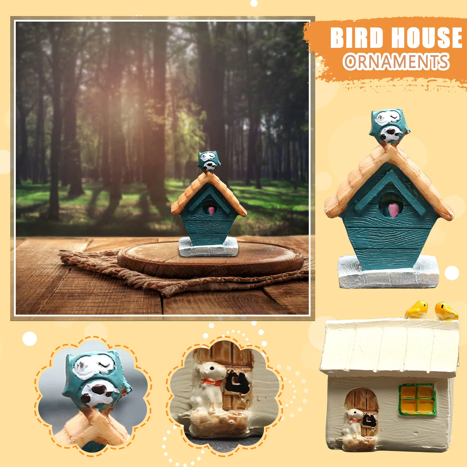 Mini Bird House Resin Ornaments Decorative Gangster Sculpture Christmas Tree Bows Rainbow Ornament Set for Christmas Tree 
Mini Bird House Resin Ornaments Decorative Gangster Sculpture Christmas Tree Bows Rainbow Ornament Set for Christmas Tree