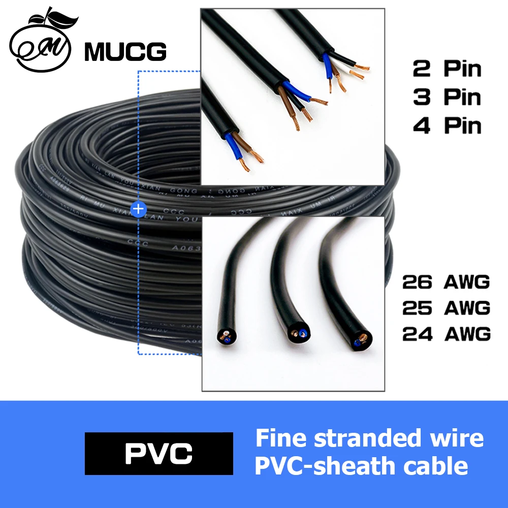 Electrical wires 2 pin cable 3 4 core Copper wire led light Strand sheath Electric cables 26awg 25awg 24awg 26 25 24 awg awge
Electrical wires 2 pin cable 3 4 core Copper wire led light Strand sheath Electric cables 26awg 25awg 24awg 26 25 24 awg awge