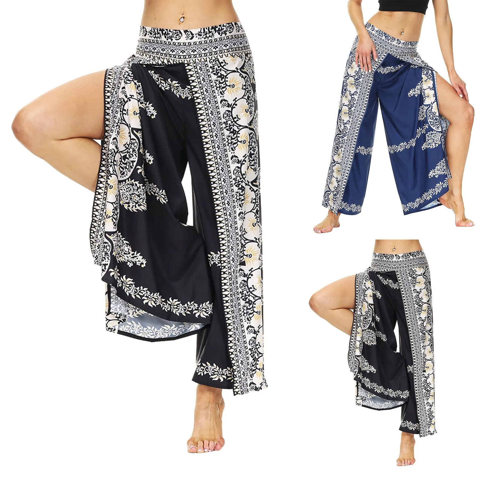 Women's Boho Printed Palazzo Side Split Wide Leg Workout Yoga Pants
Women's Boho Printed Palazzo Side Split Wide Leg Workout Yoga Pants