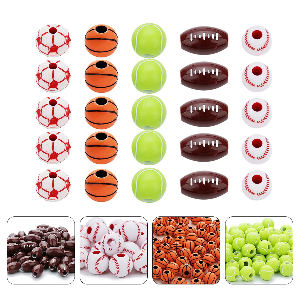 250 Pcs Volleyball Charm Bracelet Basketball Beads Kits Baseball Accessories Boys Round Football
250 Pcs Volleyball Charm Bracelet Basketball Beads Kits Baseball Accessories Boys Round Football