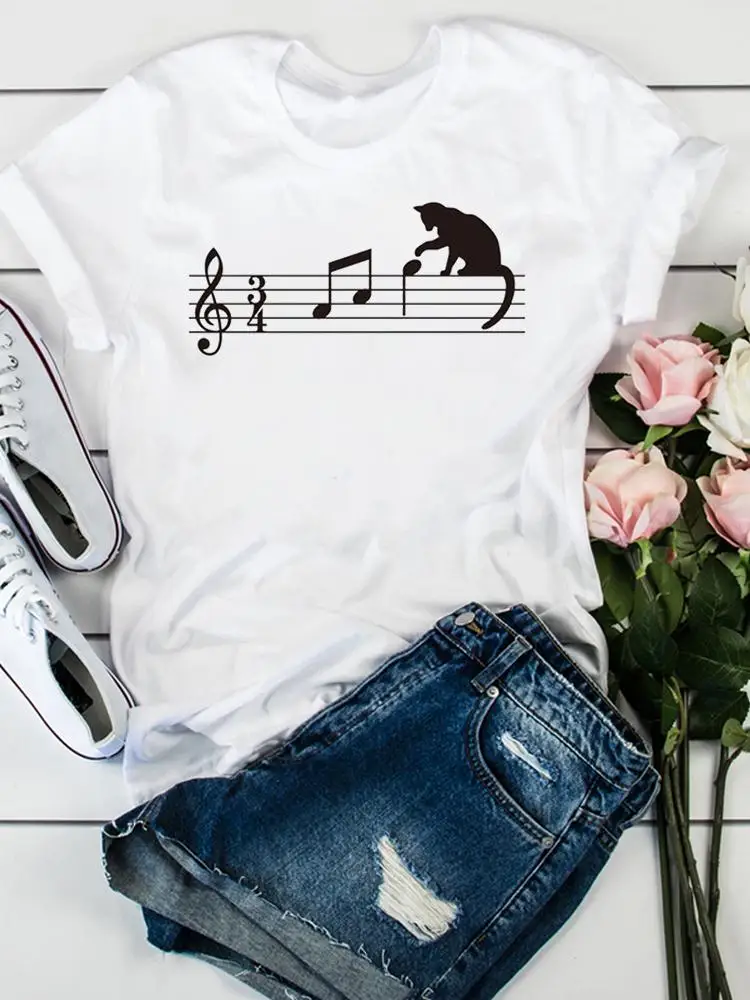 Women Clothing Cat Style Lovely Trend Cute Clothes Short Sleeve T Print Graphic Tee Summer Fashion Female Casual T-shirts
Women Clothing Cat Style Lovely Trend Cute Clothes Short Sleeve T Print Graphic Tee Summer Fashion Female Casual T-shirts