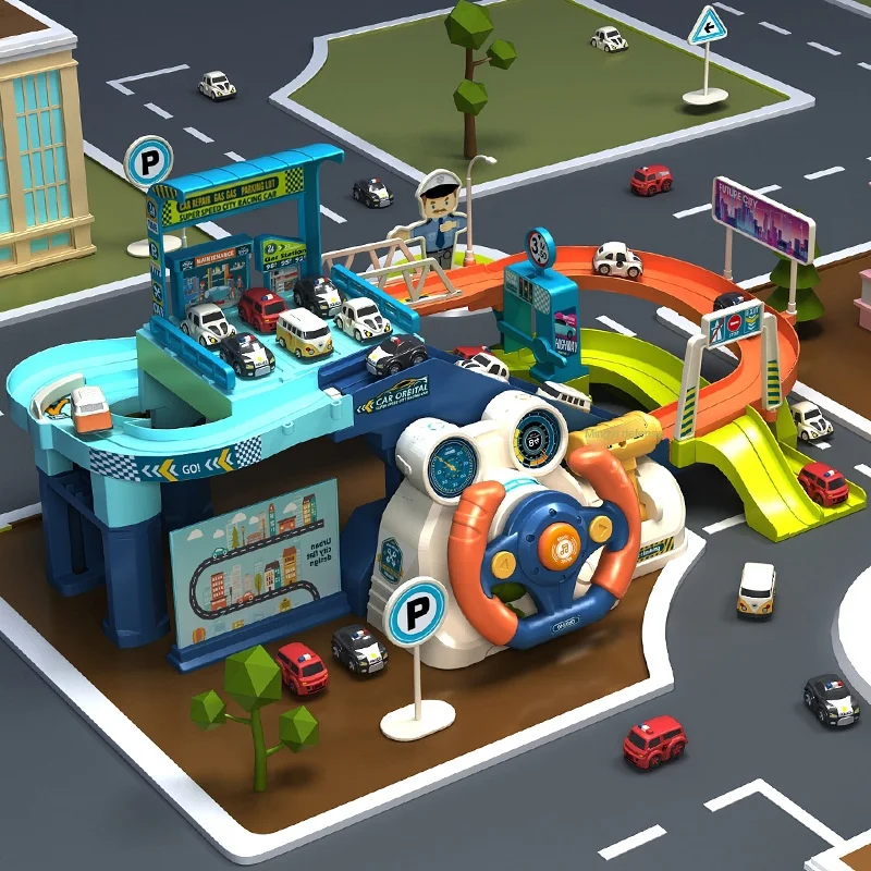 Electric Car Building Parking Lot Steering Wheel Traffic Boy Children Toys Automatic Rail Cars Childrens Adventure Gift
Electric Car Building Parking Lot Steering Wheel Traffic Boy Children Toys Automatic Rail Cars Childrens Adventure Gift