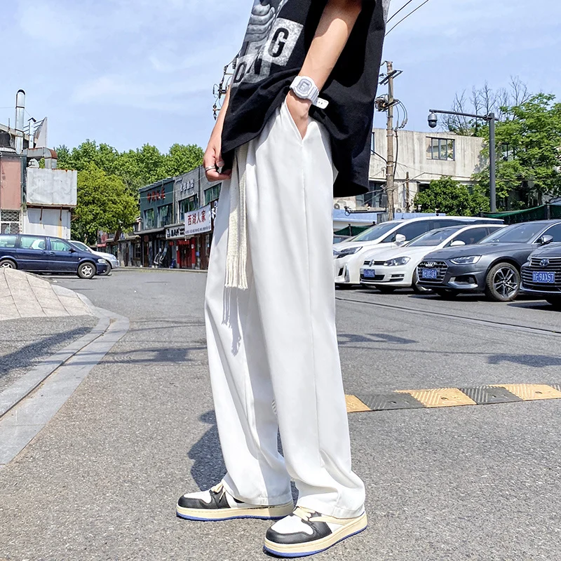 Summer 4-color Thin Casual Pants Men Fashion Wide-leg Pants Men Korean Loose Straight Ice Silk Pants Mens Plus Size Trousers
Summer 4-color Thin Casual Pants Men Fashion Wide-leg Pants Men Korean Loose Straight Ice Silk Pants Mens Plus Size Trousers