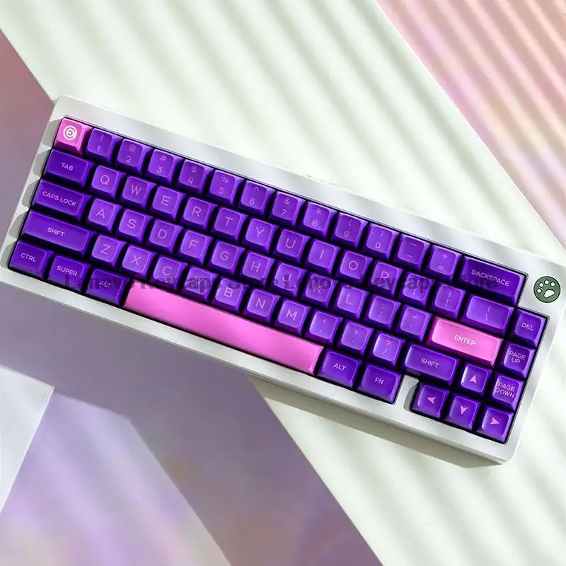 

160 Keys GMK Keycap Purple Pink PBT Double Shot SA Profile Keycaps ISO Enter 7U Spacebar for Custom Mechanical Keyboard Key Caps