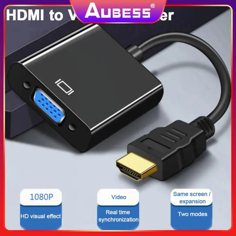 HDMI-compatible Adapter Hd 1080p Portable Converter With Audio With Power Supply HDMI-compatible To Vga Cable Laptop Accessories
HDMI-compatible Adapter Hd 1080p Portable Converter With Audio With Power Supply HDMI-compatible To Vga Cable Laptop Accessories