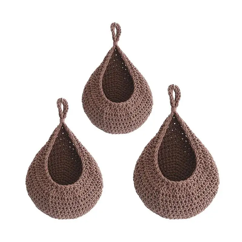 Hand Woven Storage Basket Macrame Handwoven Rope Basket Wall Storage Household Accessories Rope Basket For Kitchen Vegetable 
Hand Woven Storage Basket Macrame Handwoven Rope Basket Wall Storage Household Accessories Rope Basket For Kitchen Vegetable