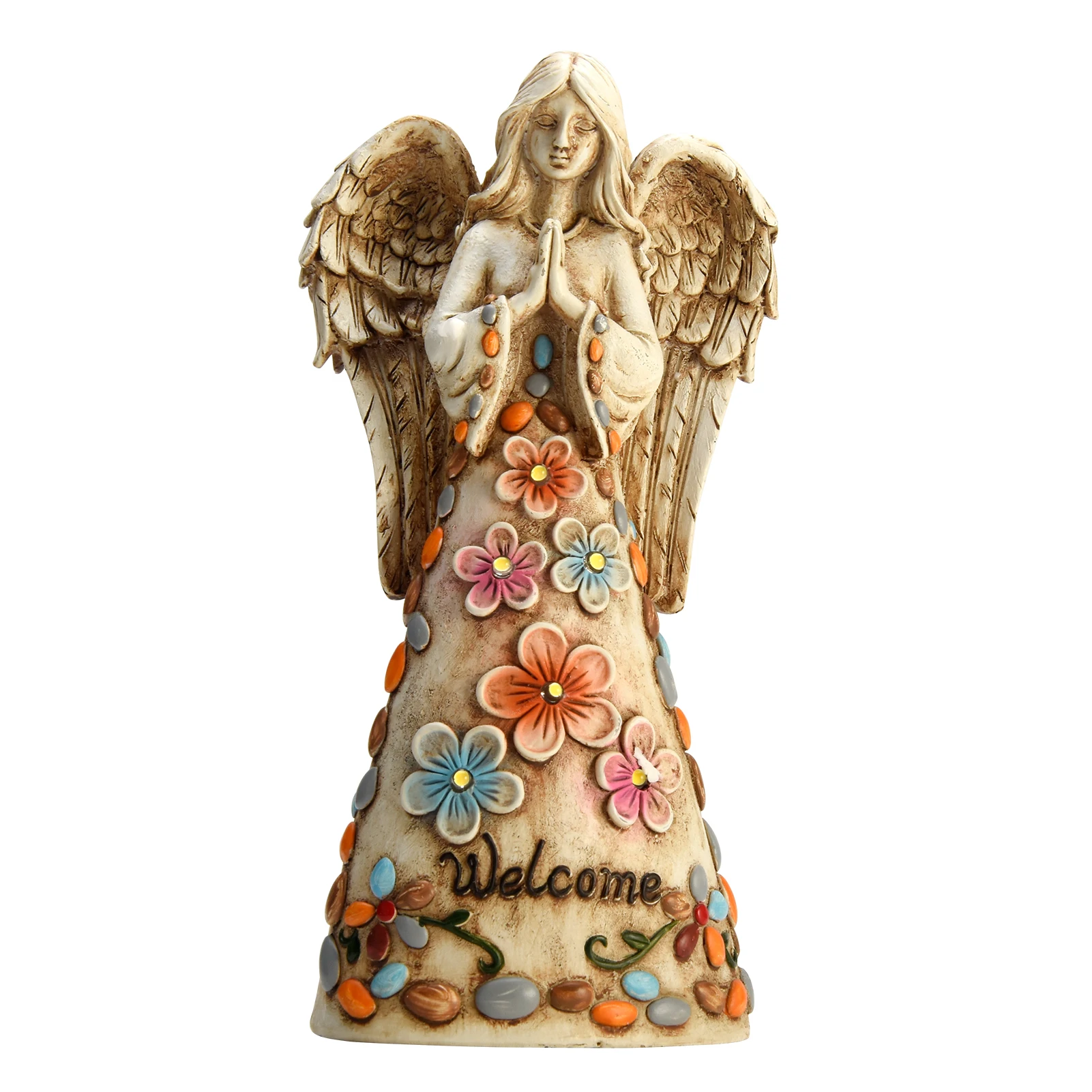 Welcome Sign Gift Angel Statue Decorative Outdoor With LED Light Resin Solar Sculpture Yard Garden Figurine Housewarming Art
Welcome Sign Gift Angel Statue Decorative Outdoor With LED Light Resin Solar Sculpture Yard Garden Figurine Housewarming Art