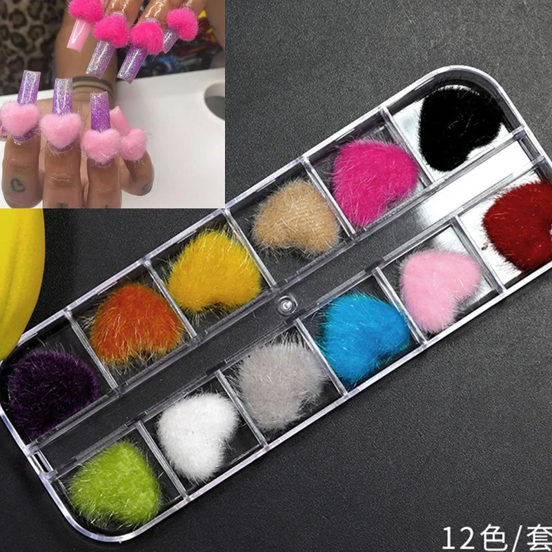 12Pcs/Box 3D Kawaii Heart Pompoms Nail Art Decorations Soft Hairball Detachable Magnet Nail Art Charms Cute Manicure Accessories
12Pcs/Box 3D Kawaii Heart Pompoms Nail Art Decorations Soft Hairball Detachable Magnet Nail Art Charms Cute Manicure Accessories