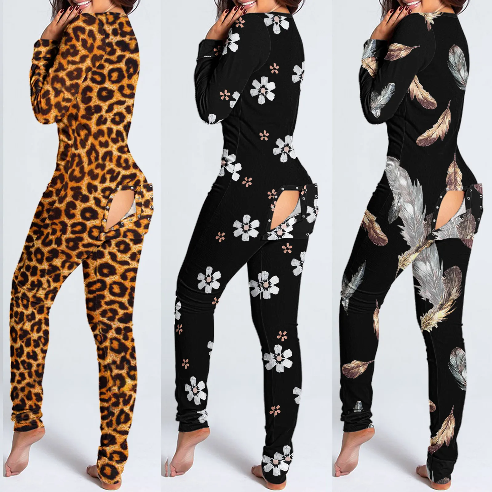 Женская пижама на пуговицах с леопардовым принтом и длинным рукавом
Женская пижама на пуговицах с леопардовым принтом и длинным рукавом