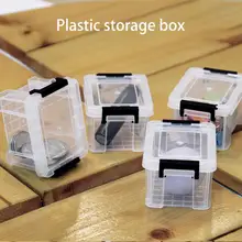 Mini Plastic Box Coin Storage Box Strong Load-bearing Cover with Handle Toy Storage Box Household Products Jewelry Storage Case