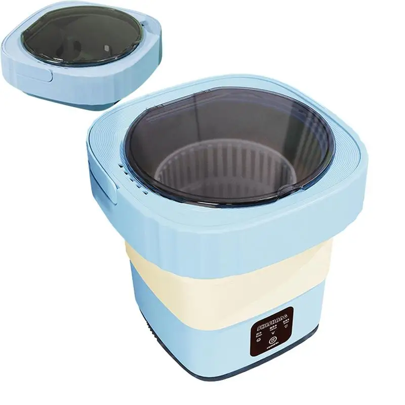 6.1 LBs Folding Portable Washing Machine Big Capacity With Spin Dryer Bucket For Clothes Travel Home Underwear Socks Mini Washer
6.1 LBs Folding Portable Washing Machine Big Capacity With Spin Dryer Bucket For Clothes Travel Home Underwear Socks Mini Washer