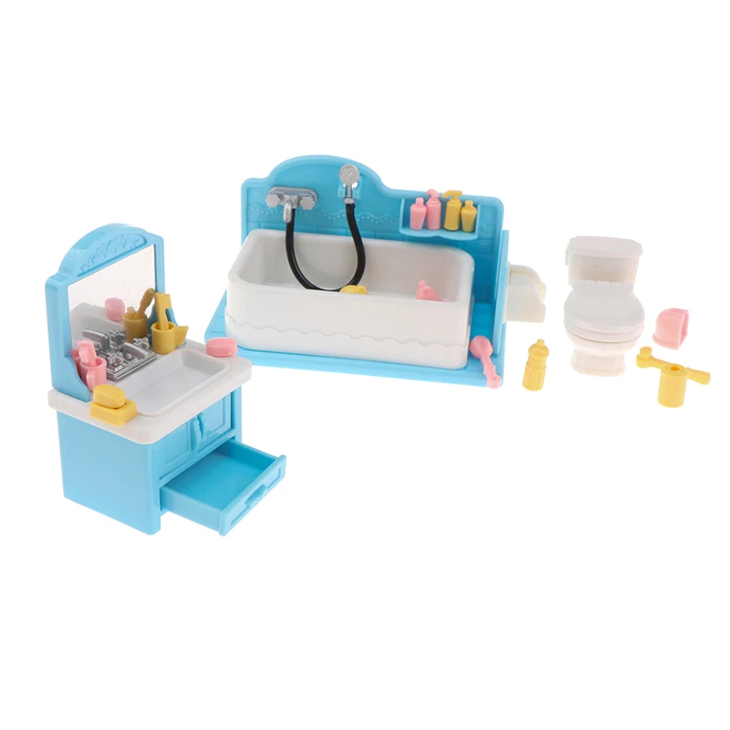 1Set Dollhouse Family Toy Bathtub Washtable Basin Mirror Toilet Toiletries Bathroom Scene Decor Accessories Play House Toys
1Set Dollhouse Family Toy Bathtub Washtable Basin Mirror Toilet Toiletries Bathroom Scene Decor Accessories Play House Toys