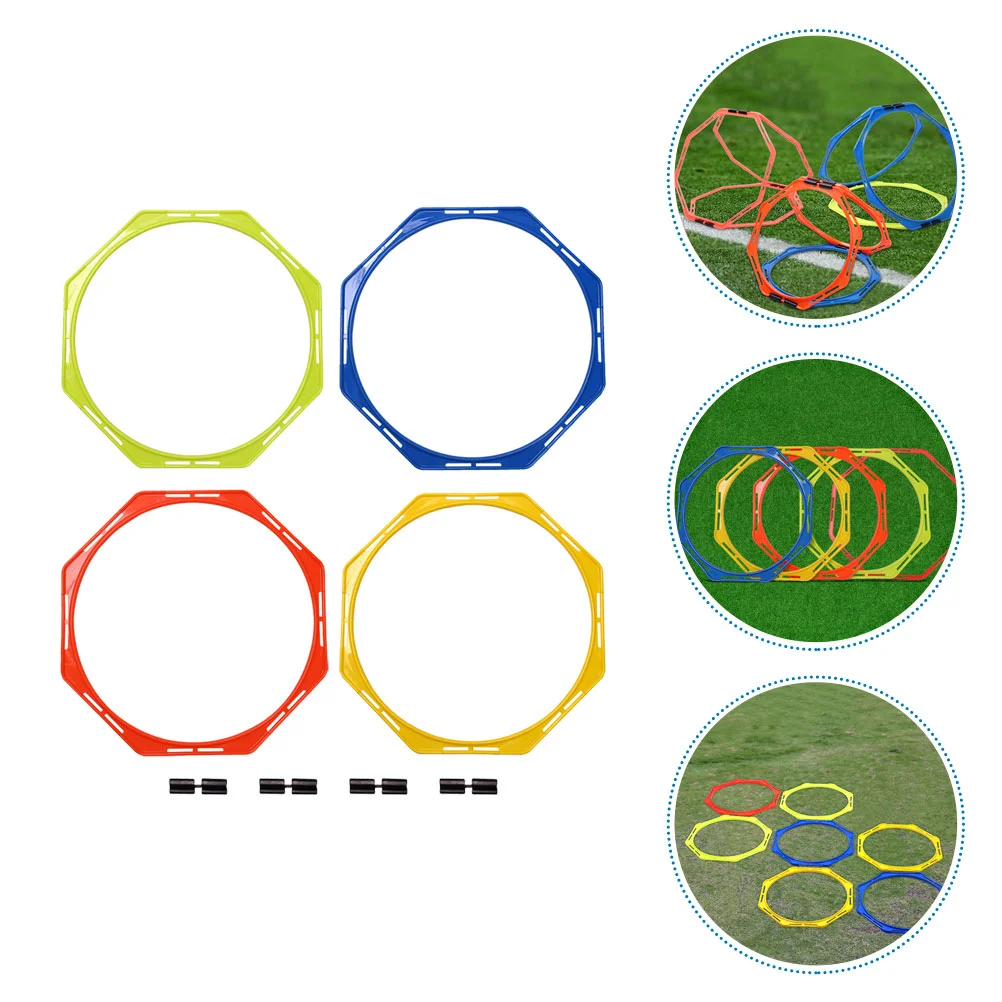 

4 Pcs Football Training Circle Trains For Adults Rings Multi-function Sports Equipment Pp Agility Soccer Speeds Exercising