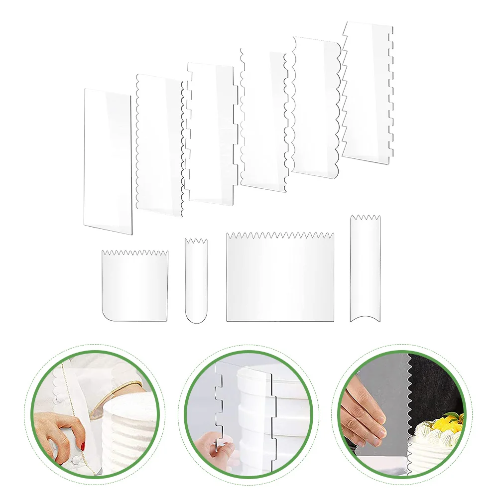 10Pcs Cake Scraper Gadgets Kitchen Tools Frosting Combs Cake Making Scrapers Icing Frosting
10Pcs Cake Scraper Gadgets Kitchen Tools Frosting Combs Cake Making Scrapers Icing Frosting