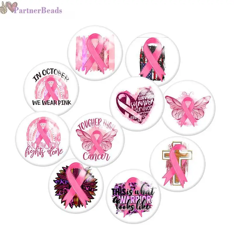 Pink Ribbon Round Photo Glass Cabochon Demo Flat Back Making Findings 20mm Snap Button N6421
Pink Ribbon Round Photo Glass Cabochon Demo Flat Back Making Findings 20mm Snap Button N6421