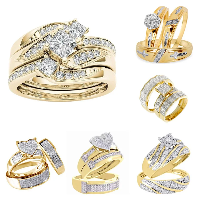 3 Pcs/Set Simple Ring Set Collection ! Romantic Heart Zircon Engagement Ring Set for Women Wedding Party Jewelry Accessories
3 Pcs/Set Simple Ring Set Collection ! Romantic Heart Zircon Engagement Ring Set for Women Wedding Party Jewelry Accessories