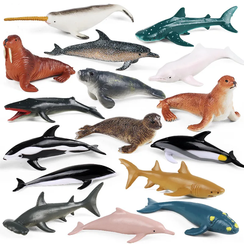 

Имитация морских животных, модели игрушек, подводный мир, Белуга, киты, познавательность детей, акулы, дельфины, морские котики, фигурки