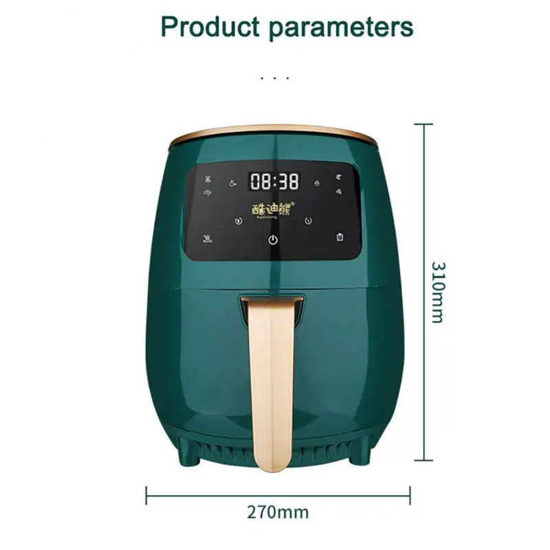 Touch Screen Multifunctional Low-oil And Low-smoke 4.5L Air Fryer Cooker French Fries Pizza Chicken Fryer Kitchen Tools
Touch Screen Multifunctional Low-oil And Low-smoke 4.5L Air Fryer Cooker French Fries Pizza Chicken Fryer Kitchen Tools