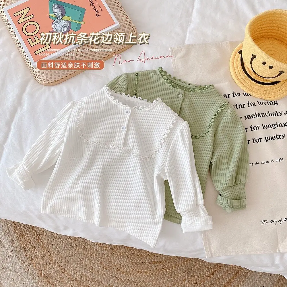 Spring Kids Blouse Solid Color Girls Shirts Green Casual Base Shirt Children Tops Korean Style Cotton Tee T-shirt
Spring Kids Blouse Solid Color Girls Shirts Green Casual Base Shirt Children Tops Korean Style Cotton Tee T-shirt