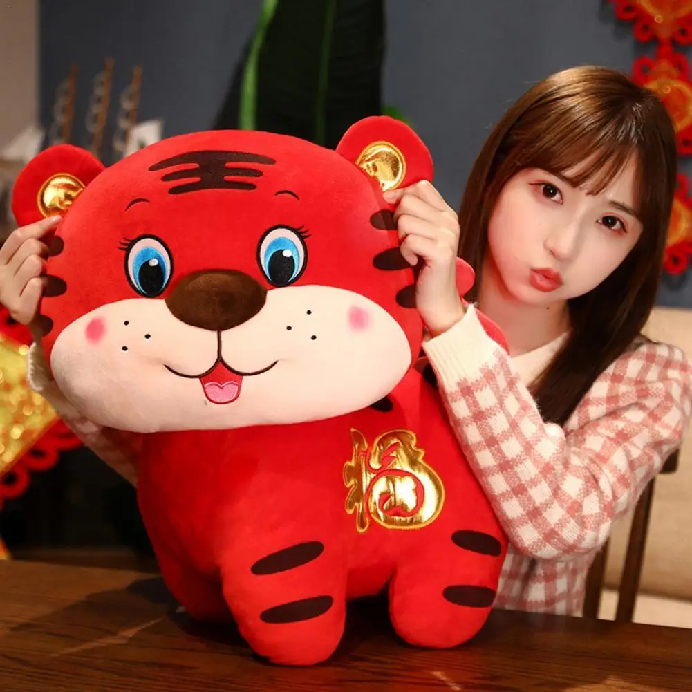 Luckyly Red Tiger 2022 New Year Zodiac Stand Tiger Plush Toys Cute Animal Mascot Home Bed Decor Plush Doll Stuffed For Kids Gift
Luckyly Red Tiger 2022 New Year Zodiac Stand Tiger Plush Toys Cute Animal Mascot Home Bed Decor Plush Doll Stuffed For Kids Gift