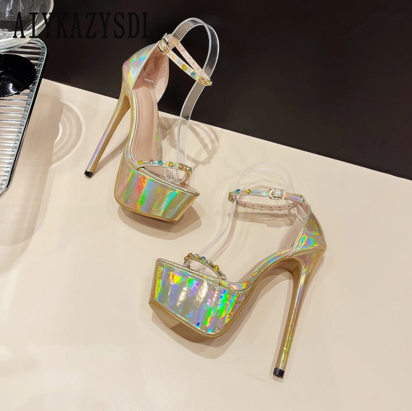 AIYKAZYSDL 2023 Gold Rome String Beaded Glitter Bling Sandals Platform Ultra Very High Heel Stiletto Clubwear Fetish Shoes Women
AIYKAZYSDL 2023 Gold Rome String Beaded Glitter Bling Sandals Platform Ultra Very High Heel Stiletto Clubwear Fetish Shoes Women