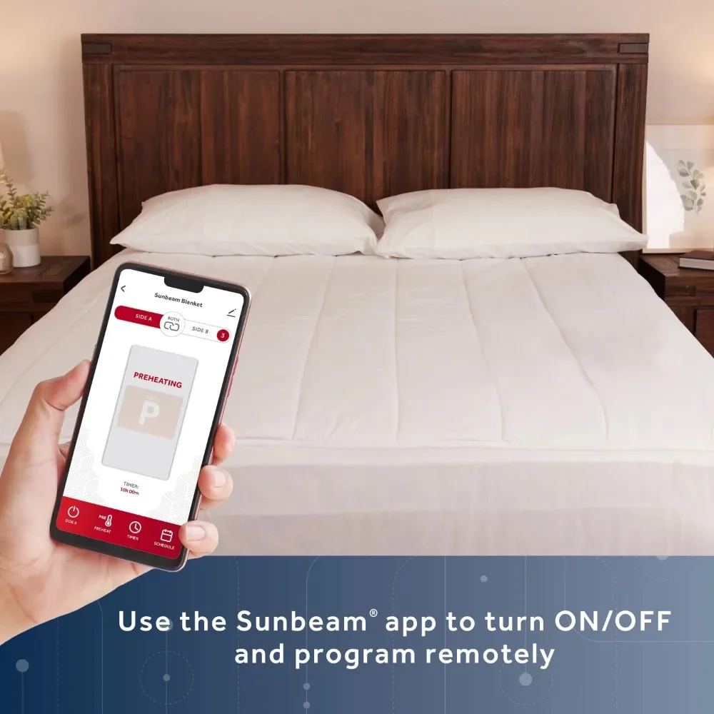 Connect Electric Heating Mattress Full Size, 10 Heating Settings, Fast Heating, Smart Heating with Wi-Fi, Automatic Shut-off
Connect Electric Heating Mattress Full Size, 10 Heating Settings, Fast Heating, Smart Heating with Wi-Fi, Automatic Shut-off