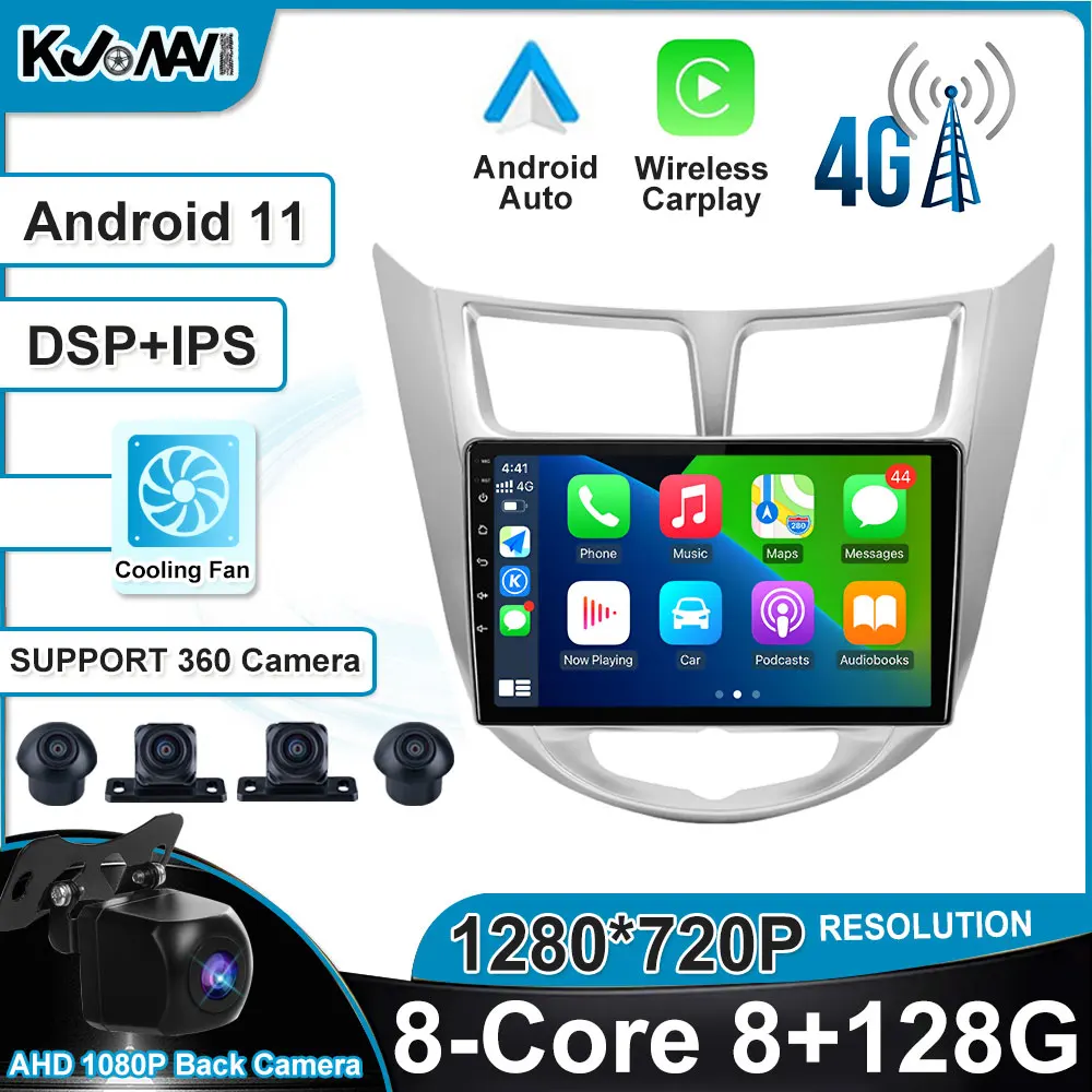 Carplay Android 11 For Hyundai Solaris 2010 - 2016 Car Auto Radio Multimedia Stereo Player WiFi GPS Navigation 360 Camera 
Carplay Android 11 For Hyundai Solaris 2010 - 2016 Car Auto Radio Multimedia Stereo Player WiFi GPS Navigation 360 Camera