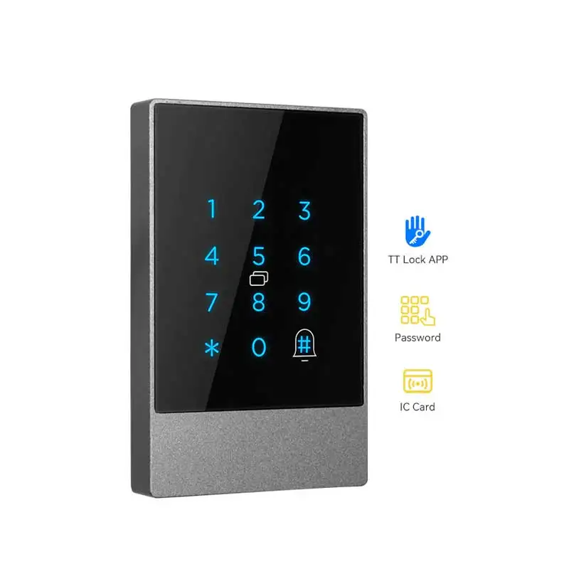 Waterproof IP65 RFID Card Password Remotely TTlock Doorbell Access Control Card Reader With TTLock
Waterproof IP65 RFID Card Password Remotely TTlock Doorbell Access Control Card Reader With TTLock
