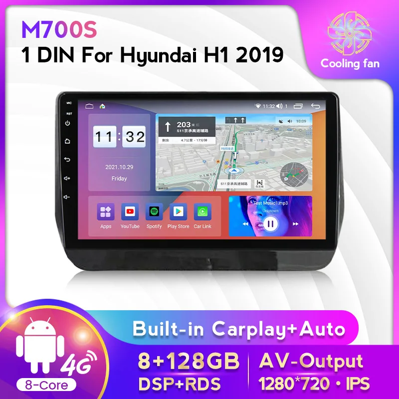 Car Radio 1DIN For Hyundai H1/ Grand Starex 2018 2019 2020 Multimedia Player Andorid 11 8Core 8+128G Carplay+Auto WIFI 4G LTE BT
Car Radio 1DIN For Hyundai H1/ Grand Starex 2018 2019 2020 Multimedia Player Andorid 11 8Core 8+128G Carplay+Auto WIFI 4G LTE BT