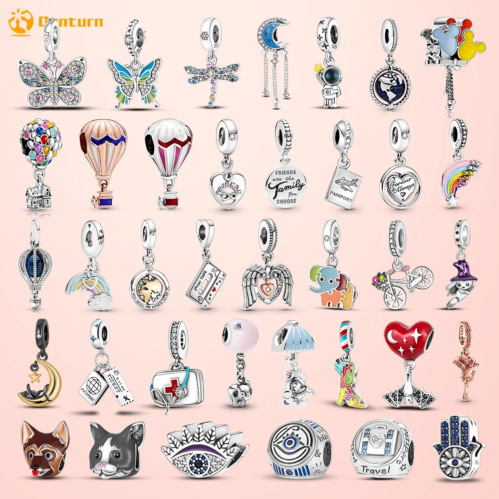 Danturn 925 Sterling Silver Cat Hot Air Balloon Spinning Globe Rainbow Devil Eye Butterfly Charms fit Original Pandora Bracelets
Danturn 925 Sterling Silver Cat Hot Air Balloon Spinning Globe Rainbow Devil Eye Butterfly Charms fit Original Pandora Bracelets
