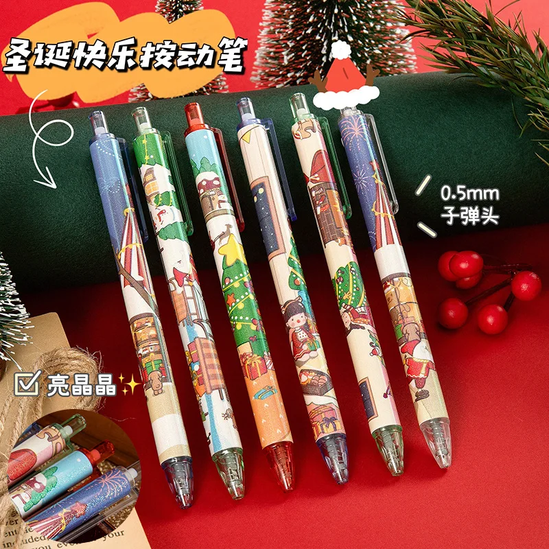 6Pcs/Set Christmas Gel Pen 0.5mm Black Ink Retractable Pen for Writing Supplies School Office Suppliers Signature Pen Kids Gifts
6Pcs/Set Christmas Gel Pen 0.5mm Black Ink Retractable Pen for Writing Supplies School Office Suppliers Signature Pen Kids Gifts