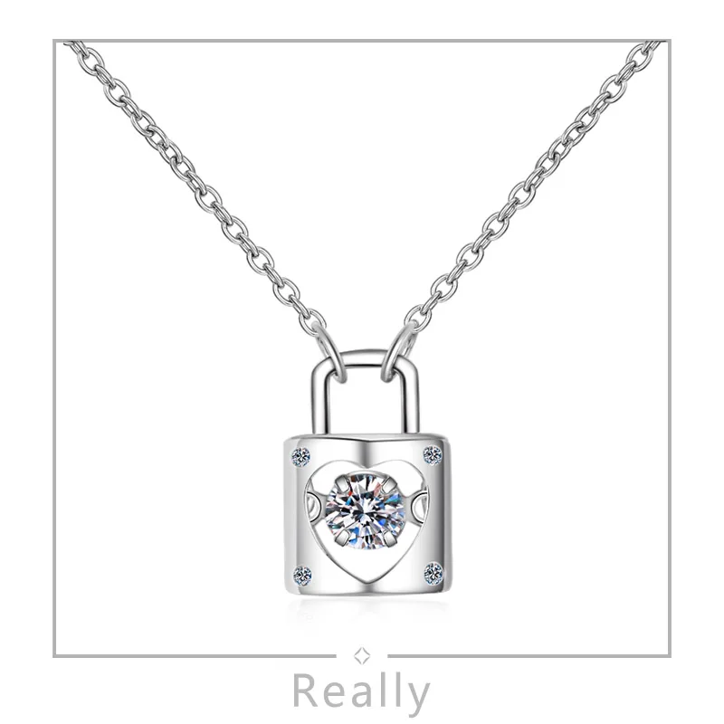 Really S925 Sterling Silver 30 Cent Heart type Lock head Cut Real Moissanite Necklace Women Wedding Pendant Chain Jewelry 118
Really S925 Sterling Silver 30 Cent Heart type Lock head Cut Real Moissanite Necklace Women Wedding Pendant Chain Jewelry 118