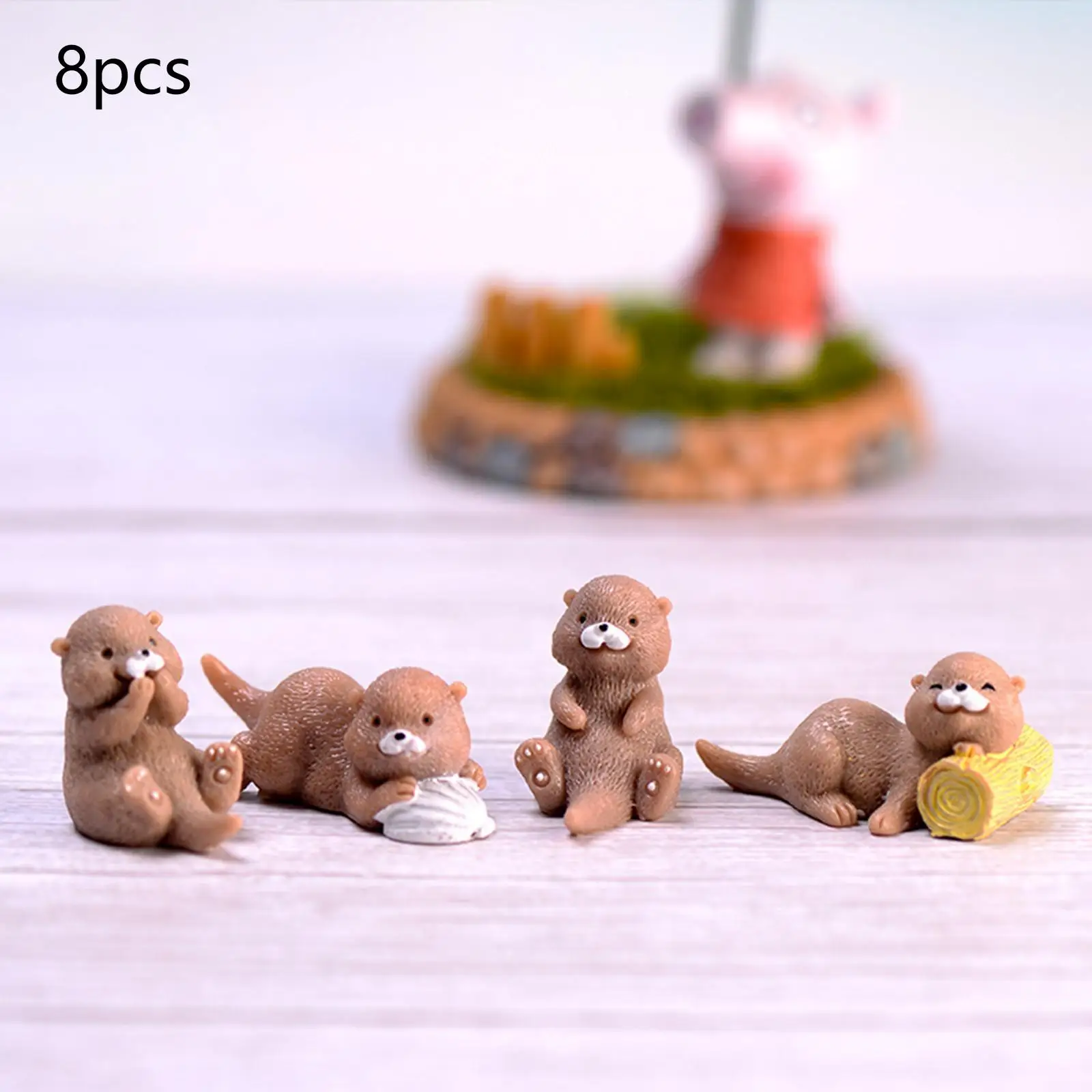 8x Adorable Miniature Otters Figurines Small Animals Shape Decorative Statue Resin Model Fairy Garden Accessory Desktop Decor
8x Adorable Miniature Otters Figurines Small Animals Shape Decorative Statue Resin Model Fairy Garden Accessory Desktop Decor