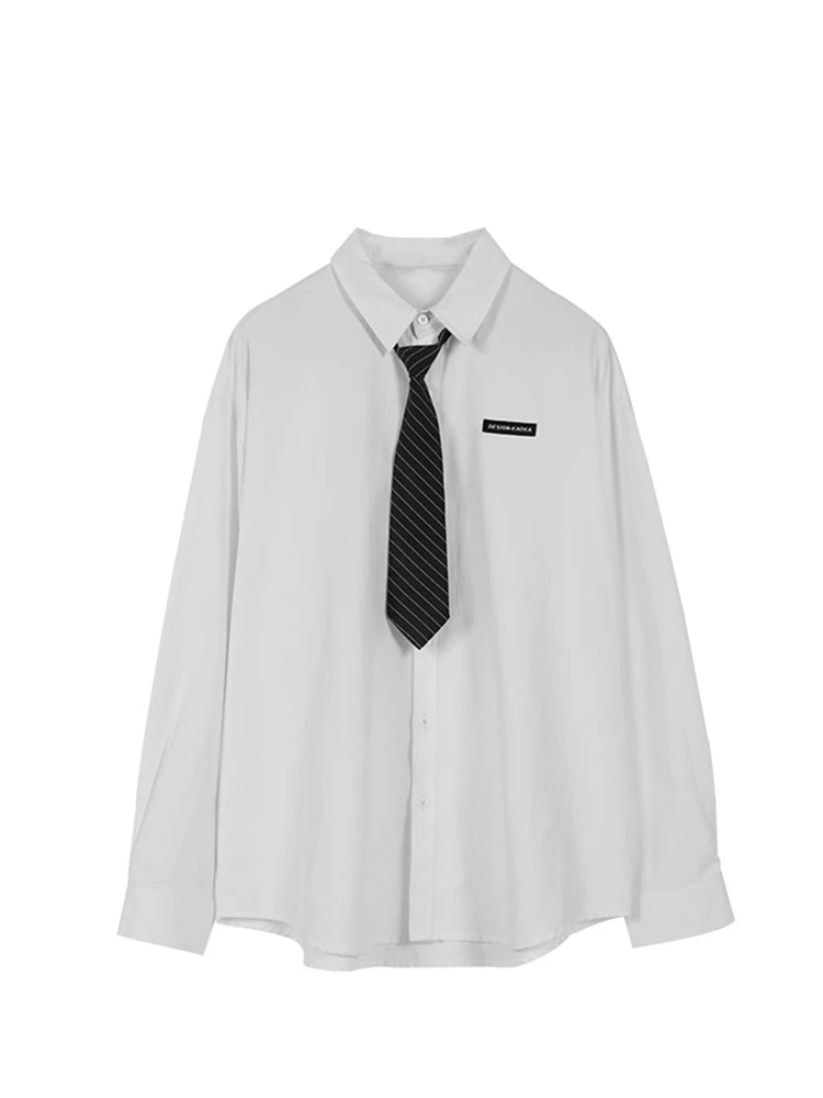 Autumn Winter Women White Color Shirt 2022 New Lapel Loose BF Style Over-shirt Lady Preppy Style Blouses Irregular Clothes Chic
Autumn Winter Women White Color Shirt 2022 New Lapel Loose BF Style Over-shirt Lady Preppy Style Blouses Irregular Clothes Chic