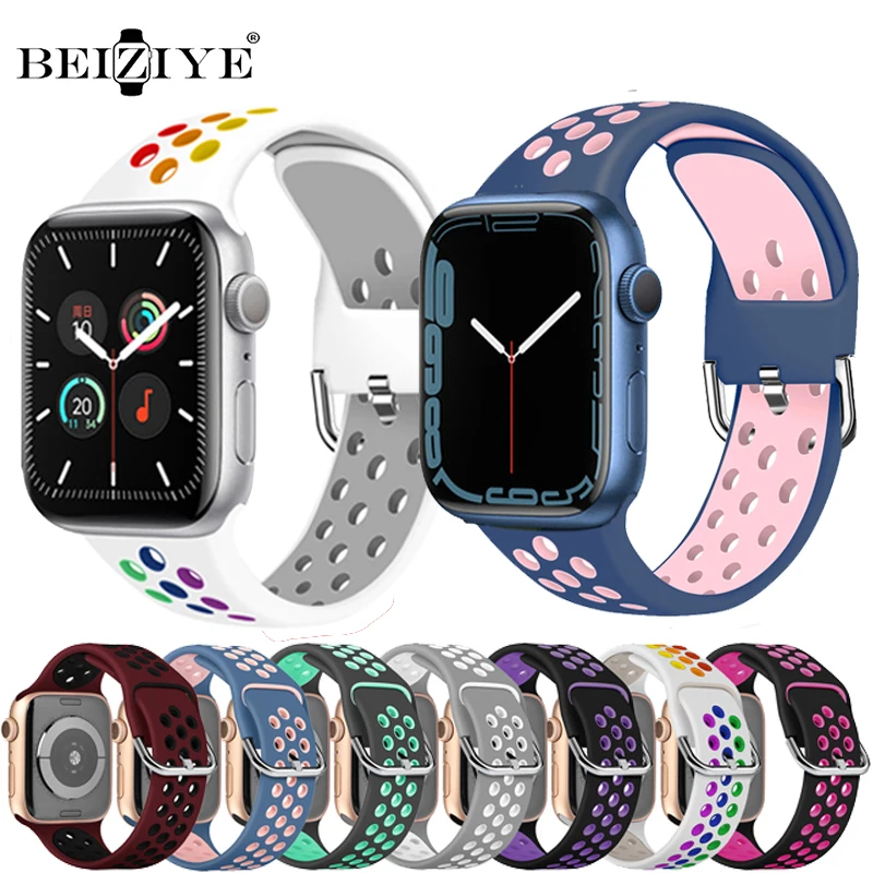 Silicone Strap For Apple watch band 44mm 45mm 42mm watchband bracelet iWatch 40mm 38mm 41mm correa apple watch series 6 5 3 SE 7
Silicone Strap For Apple watch band 44mm 45mm 42mm watchband bracelet iWatch 40mm 38mm 41mm correa apple watch series 6 5 3 SE 7