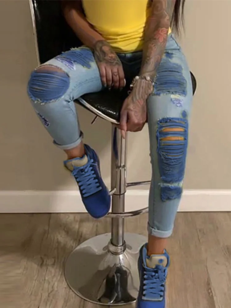 High Street Hipster Women Jeans Pants Vintage Spring Slim Hole Bandage Old Denim Trousers New Summer Hollow Bodycon Pencil Pants
High Street Hipster Women Jeans Pants Vintage Spring Slim Hole Bandage Old Denim Trousers New Summer Hollow Bodycon Pencil Pants