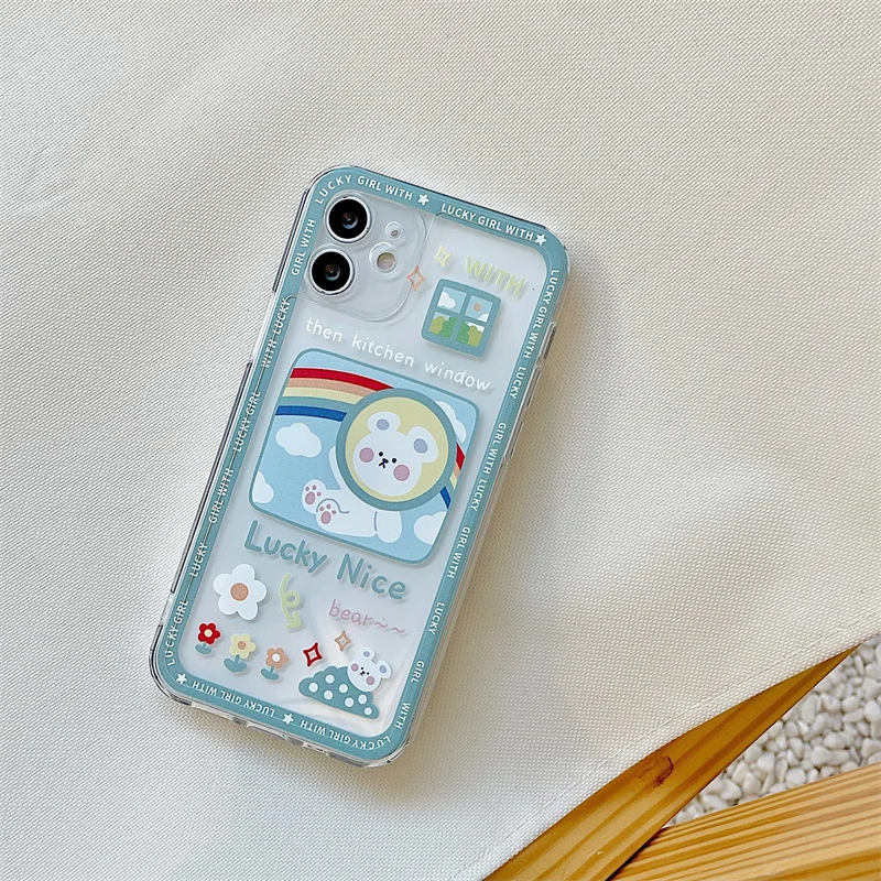 Super Cute Cartoon Bear Flowers Rainbow Letter Transparent Soft Shell For iphone 11 12 Pro Max XR X Xs 6 7 8 Plus Phone Case
Super Cute Cartoon Bear Flowers Rainbow Letter Transparent Soft Shell For iphone 11 12 Pro Max XR X Xs 6 7 8 Plus Phone Case