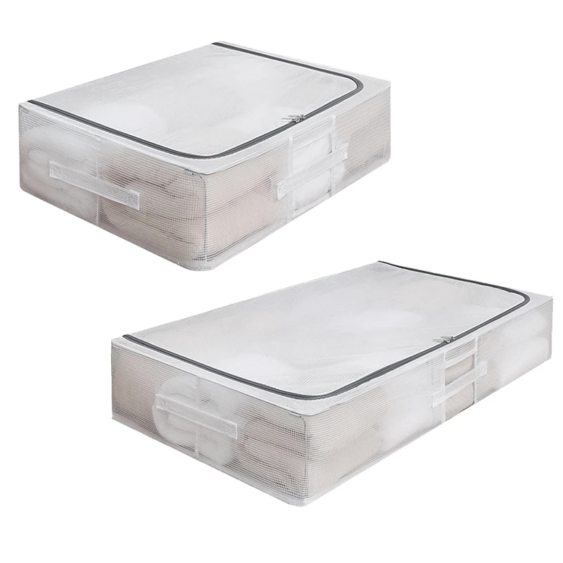 Foldable Underbed Bags with Clear Window Blankets Clothes Comforters Storage Bag Zippered Organizer for Bedroom
Foldable Underbed Bags with Clear Window Blankets Clothes Comforters Storage Bag Zippered Organizer for Bedroom