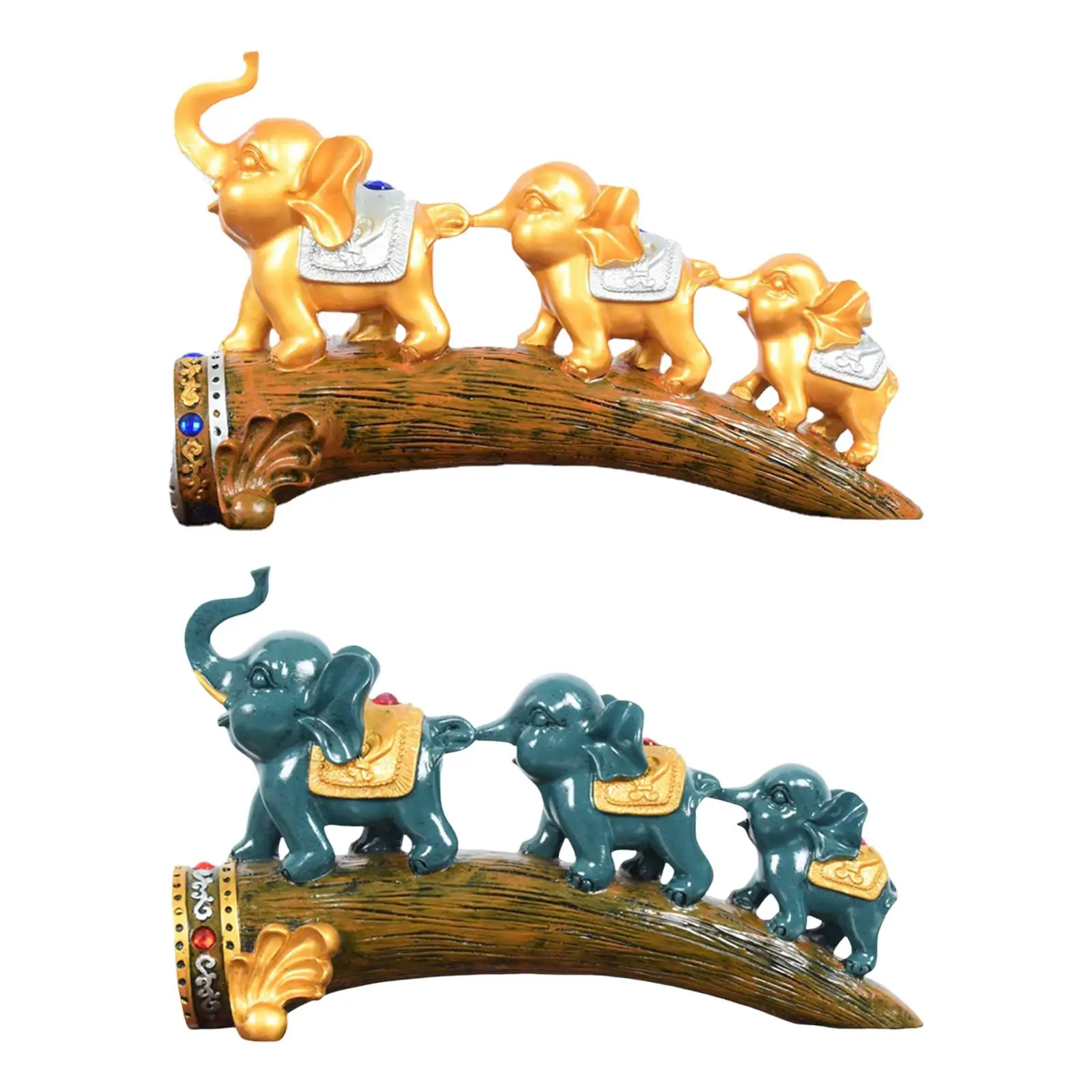 Resin Elephant Statue Figurine Crafts Feng Shui Elegant Elephant Sculpture for Desktop Home Office Ornaments
Resin Elephant Statue Figurine Crafts Feng Shui Elegant Elephant Sculpture for Desktop Home Office Ornaments