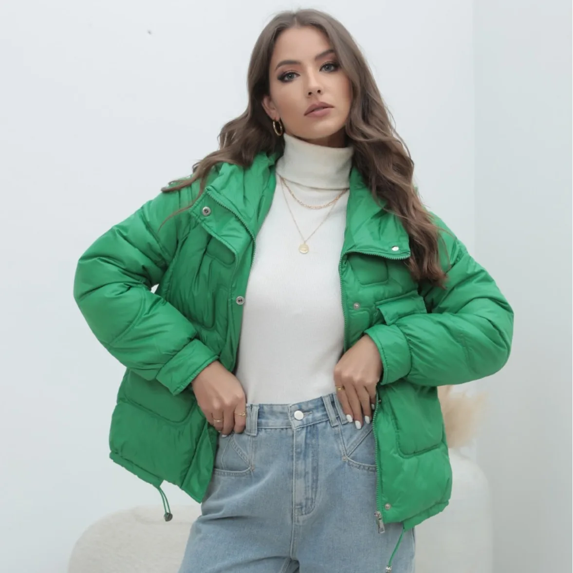 Fashion Women Winter Parkas Jacket Highsreet Warm Thick Parkas Jacket Coats Light Color Green Female Outdoor Coats Dropshipping
Fashion Women Winter Parkas Jacket Highsreet Warm Thick Parkas Jacket Coats Light Color Green Female Outdoor Coats Dropshipping