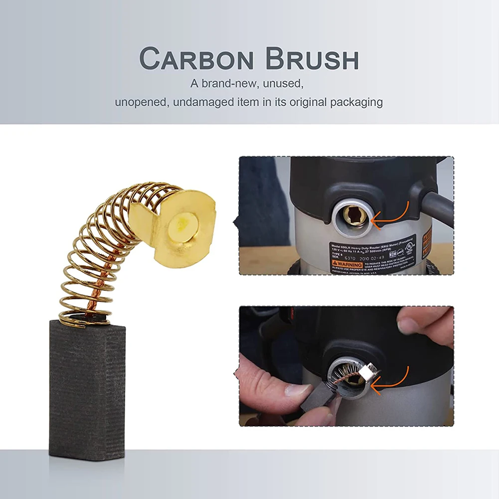 4pcs N031652 869659 824216 Router Carbon Brush Set For Porter Cable 6302 6902/FOR Ridgid0502025007/De Walt Carbon Brush Kit
4pcs N031652 869659 824216 Router Carbon Brush Set For Porter Cable 6302 6902/FOR Ridgid0502025007/De Walt Carbon Brush Kit