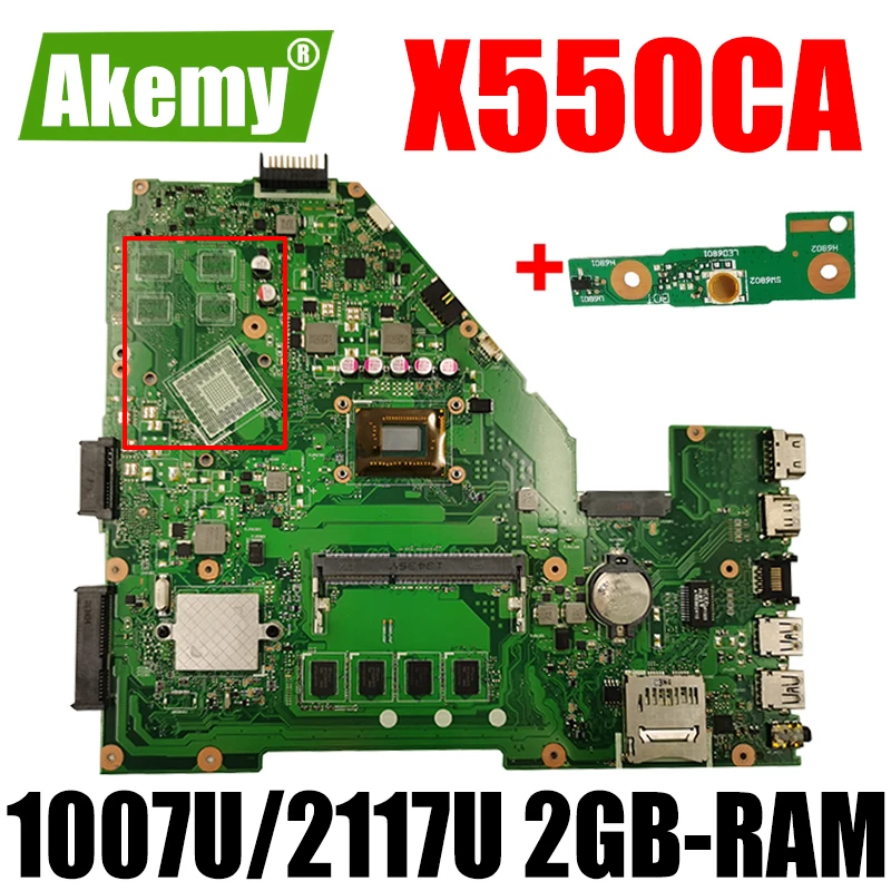Материнская плата Akemy X550CC для ноутбука Asus X550CA X550CL R510C Y581C X550C A550C, оригинальная материнская плата 2GB-RAM 1007U/2117U, процессор
Материнская плата Akemy X550CC для ноутбука Asus X550CA X550CL R510C Y581C X550C A550C, оригинальная материнская плата 2GB-RAM 1007U/2117U, процессор