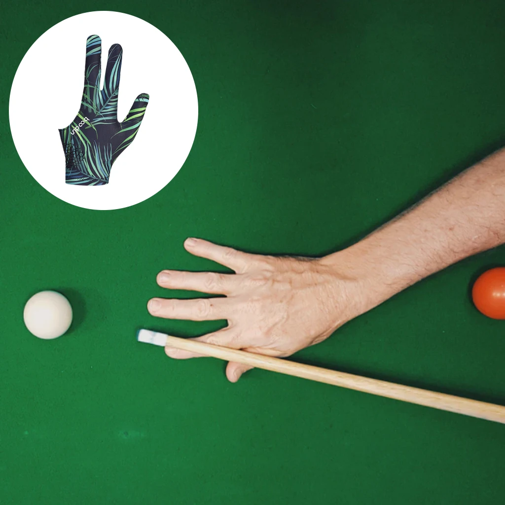 Man Woman Elastic 3 Fingers Show Gloves for Billiard Shooters Carom Pool Snooker Cue Sport - Wear on The Right or Left Hand 
Man Woman Elastic 3 Fingers Show Gloves for Billiard Shooters Carom Pool Snooker Cue Sport - Wear on The Right or Left Hand