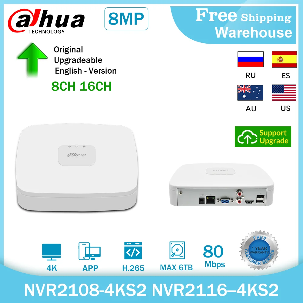 Сетевой видеорегистратор Dahua 8MP 4K, внешний аккумулятор, 8 каналов, 16 каналов, жесткий диск H.265, сетевой видеорегистратор для телефона
Сетевой видеорегистратор Dahua 8MP 4K, внешний аккумулятор, 8 каналов, 16 каналов, жесткий диск H.265, сетевой видеорегистратор для телефона