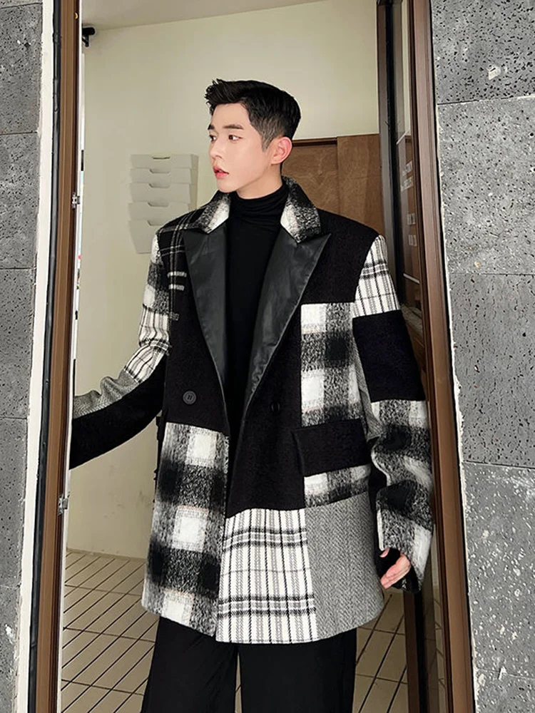 Plaid Autumn Winter Splicing Woolen Fabric Shoulder 2023 Long Sleeve Contrast Color Casual Double Breasted Male 2A6662
Plaid Autumn Winter Splicing Woolen Fabric Shoulder 2023 Long Sleeve Contrast Color Casual Double Breasted Male 2A6662
