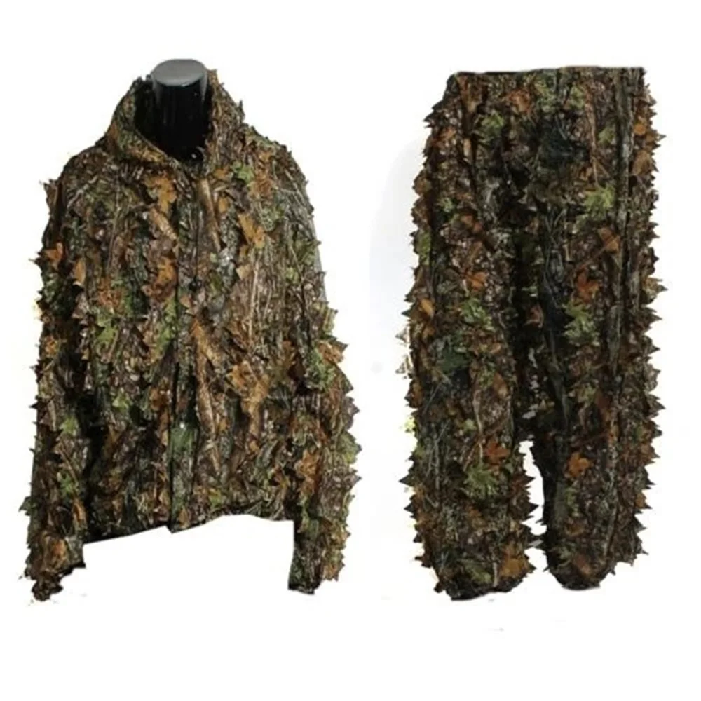 Camo Jungle Hunting Clothes 3D Maple Leaf Bionic Ghillie Woodland Camouflage Deer Stalking Combat Uniform
Camo Jungle Hunting Clothes 3D Maple Leaf Bionic Ghillie Woodland Camouflage Deer Stalking Combat Uniform