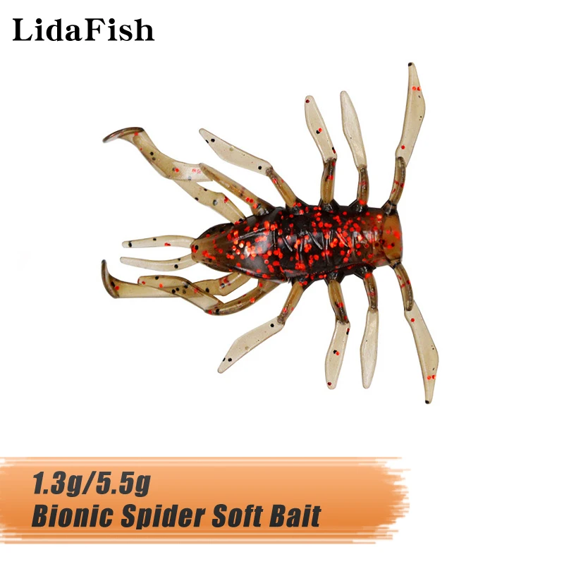 LIDAFISH 2022 New 1.3g/5.5g Artificial Fishing Lure High Quality Floating Water Anti-corrosion Spider Soft Bait
LIDAFISH 2022 New 1.3g/5.5g Artificial Fishing Lure High Quality Floating Water Anti-corrosion Spider Soft Bait